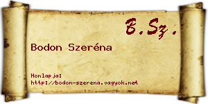 Bodon Szeréna névjegykártya